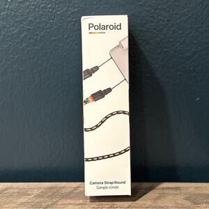 Polaroid Brand black and rainbow camera strap (round)